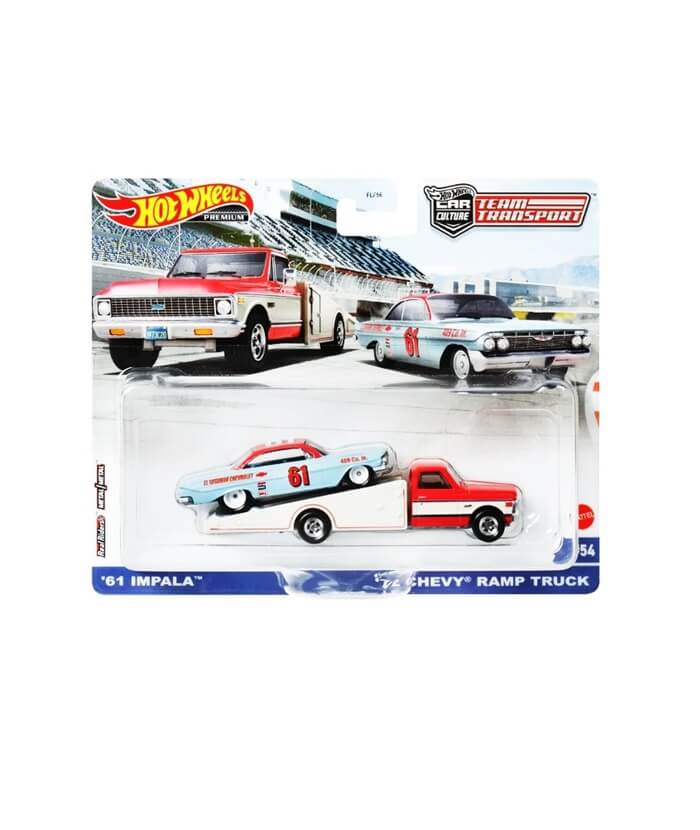 Hot Wheels - Team Transport 61 Impala e 72 Chevy Truck - CMINIS